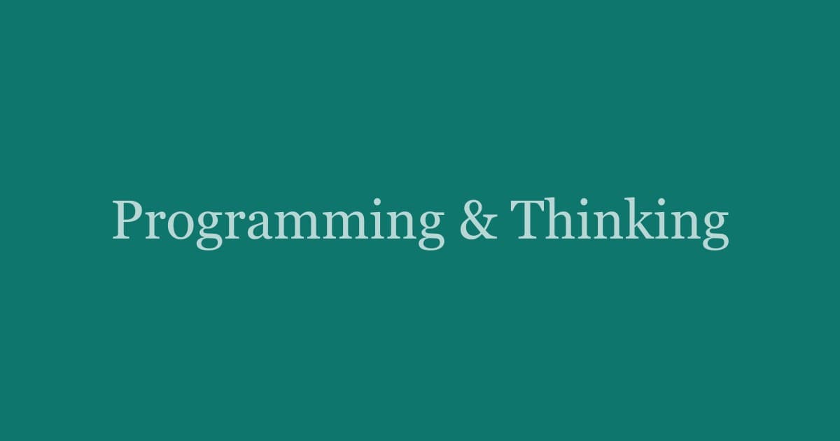 Programación y pensamiento
